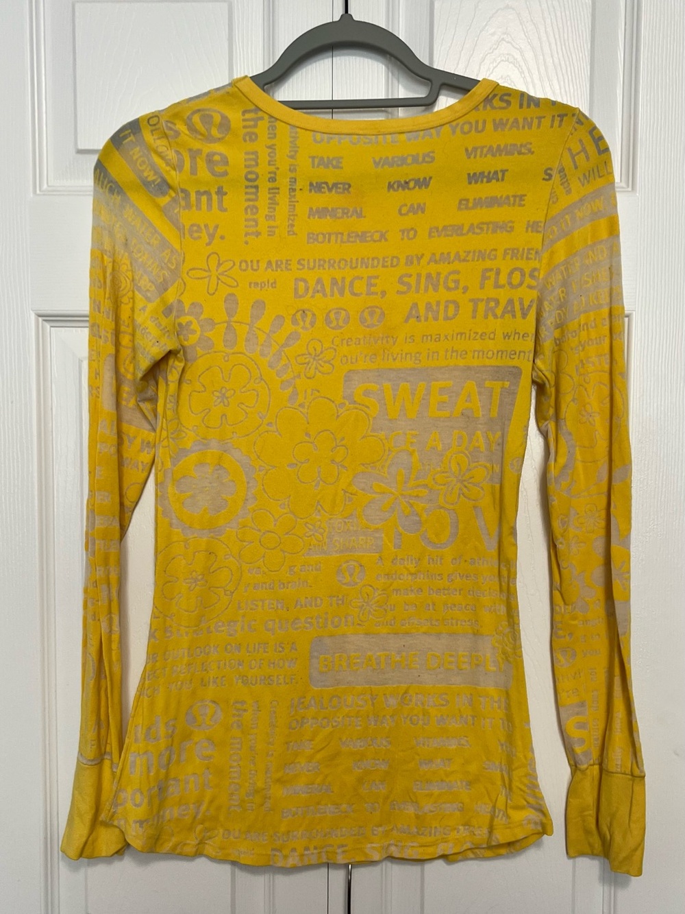 lululemon athletica Yellow Long Sleeve Graphic Tee - Picture 2 of 2